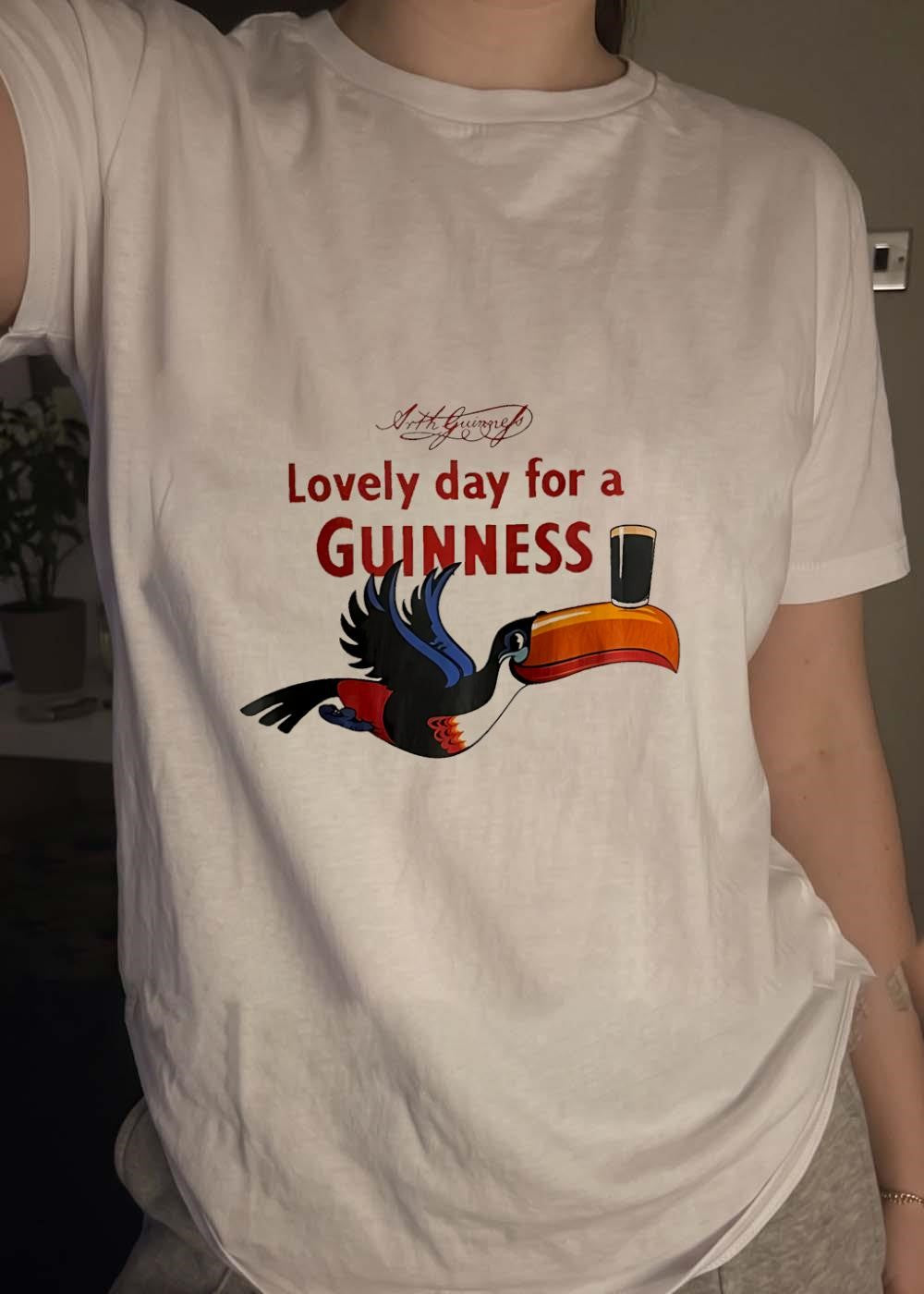 Arthur Guinness Lovely Day For A Guinness Toucan Bird Beer shirt