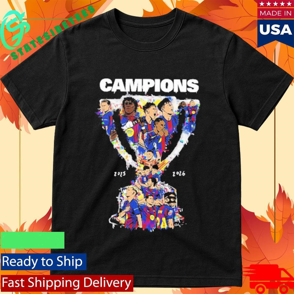 Barcelona FC Champions La Liga 2025 26 Campions Trophy Shirt