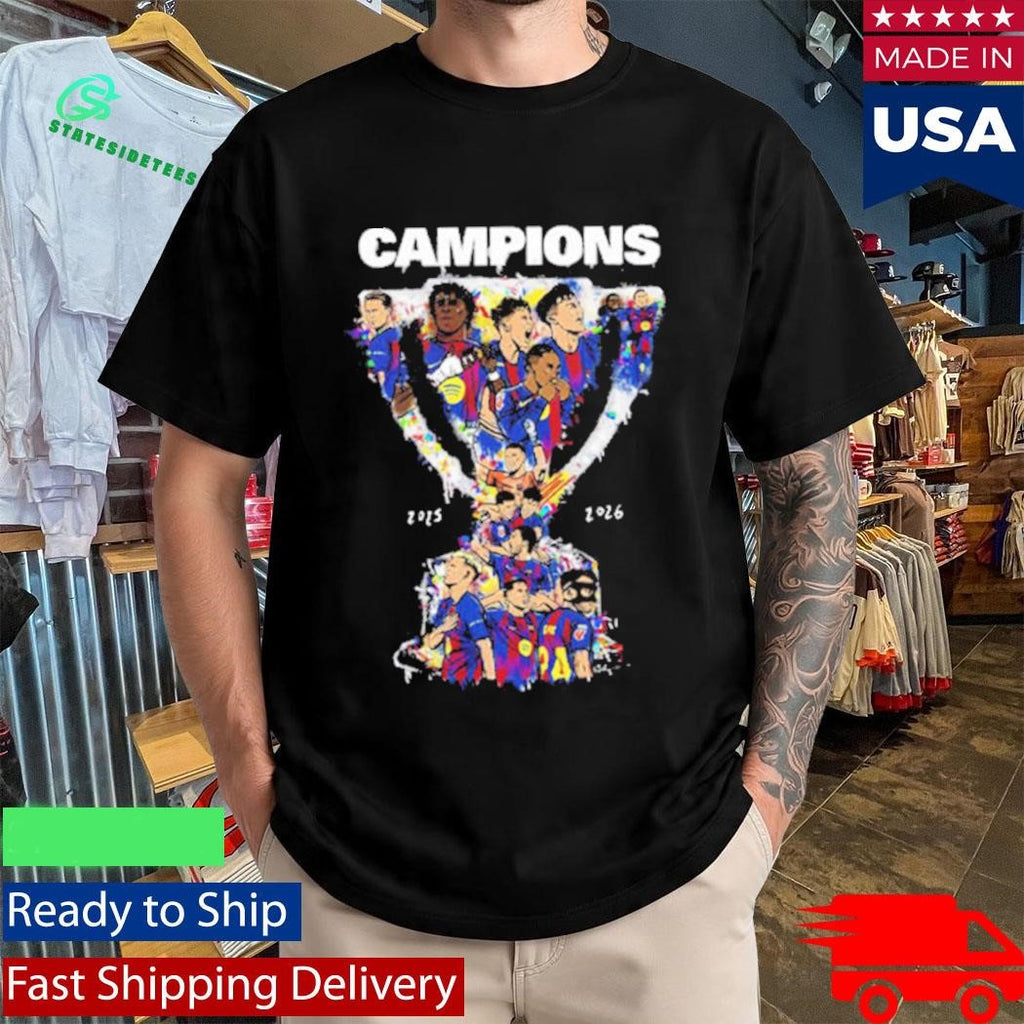 Barcelona FC Champions La Liga 2025 26 Campions Trophy Shirt