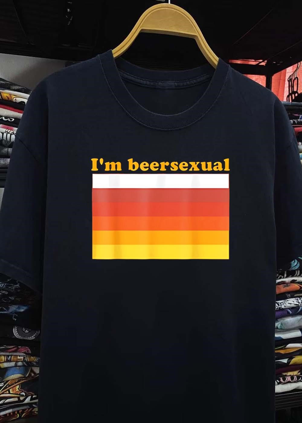 Beer Lover Drinking Phrase I’m Beersexual Graphic T-Shirt