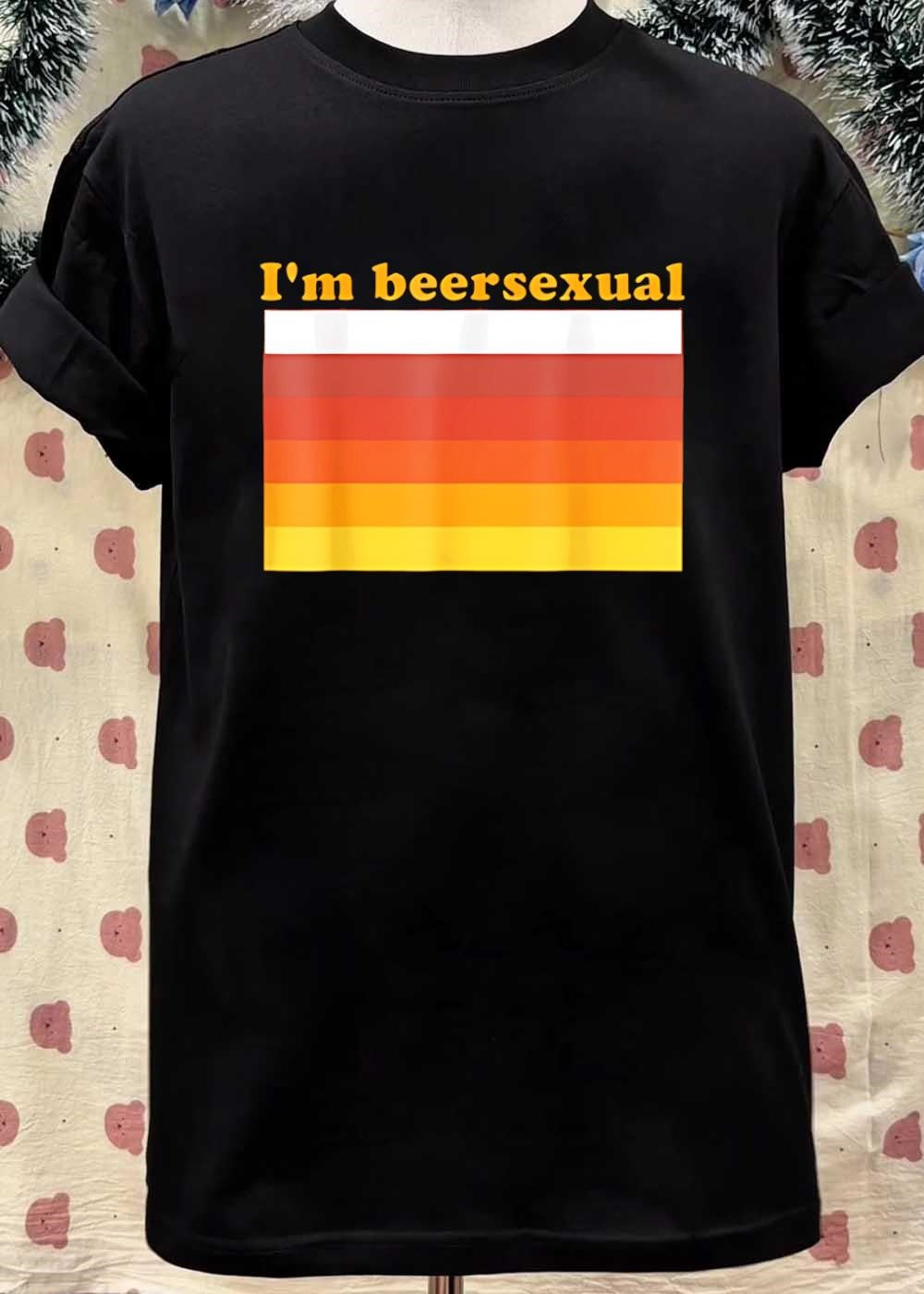 Beer Lover Drinking Phrase I’m Beersexual Graphic T-Shirt