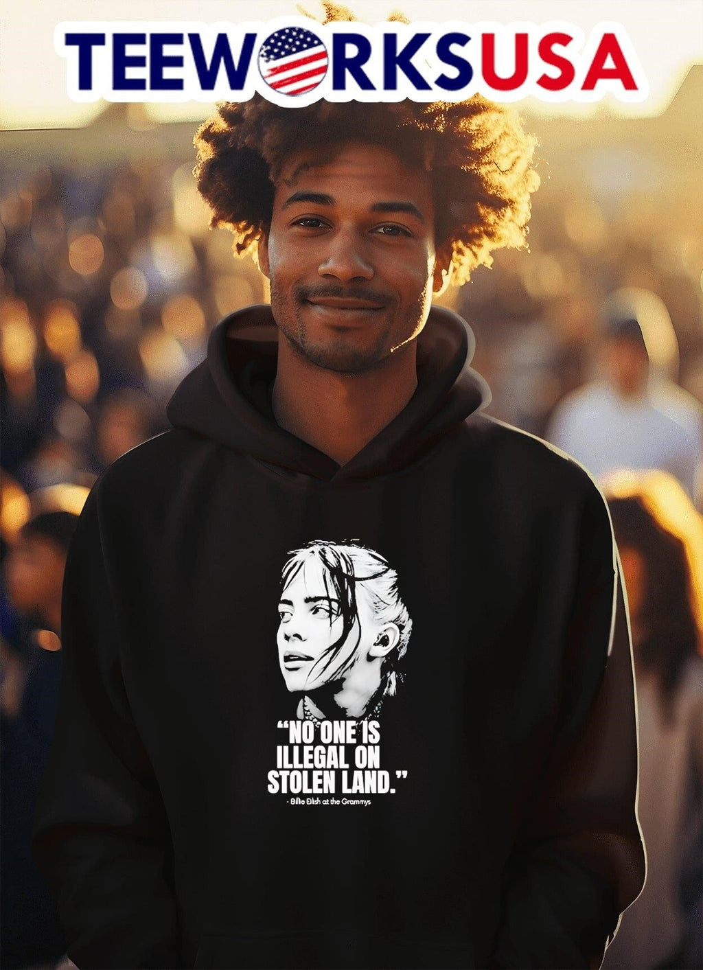 Billie Eilish At The Grammy 2026 No One Is Illegal On Stolen Land Fuck Ice Shirt