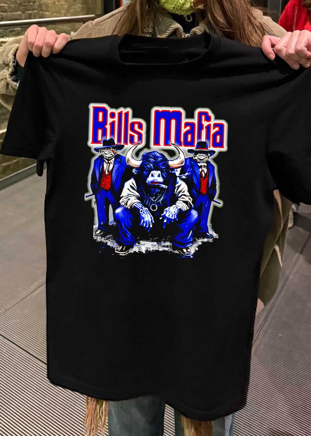 Bills Mafia Apparel Buffalo Bull Gangster Trio T-Shirt