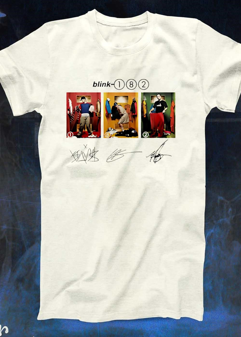Blink 182 Members With Signatures shirt