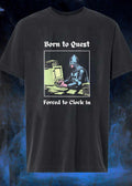 Born to Quest Forced to Clock In Medieval Knight Computer Office Work T-Shirt