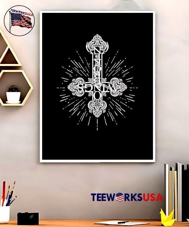 Broken Wings Inverted Cross Gothic Ornamental shirt
