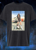 Bully Brand Clothing Busy Reppin Cali Pit Stop Kennel Woman Standing with Dog T-Shirt