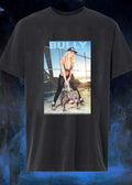 Bully Brand Clothing Cholo Loco Repping Barrio Bullys San Pedro CA Woman Holding Pitbull T-Shirt