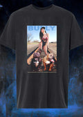 Bully Brand Cloyhing Jayngo and Romeo Representing the Badass Bully Breed Woman Walking Two Pitbulls on Train Tracks T-Shirt