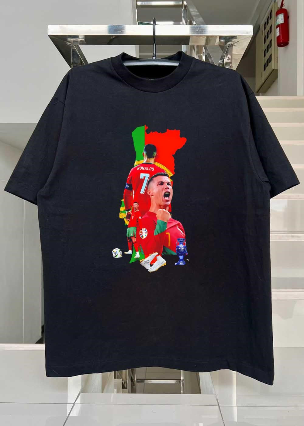 CR7 Portugal Cristiano Ronaldo Celebrating Goal Victory Portugal National Team Shirt