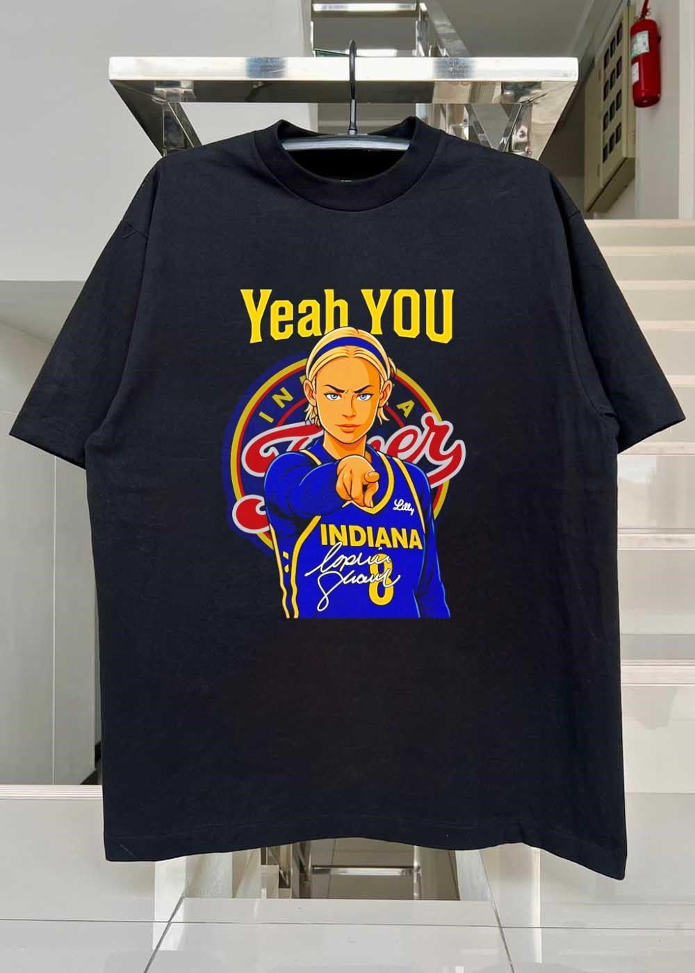 Caitlin Clark Signature Pointing Yeah You Indiana Fever T-Shirt