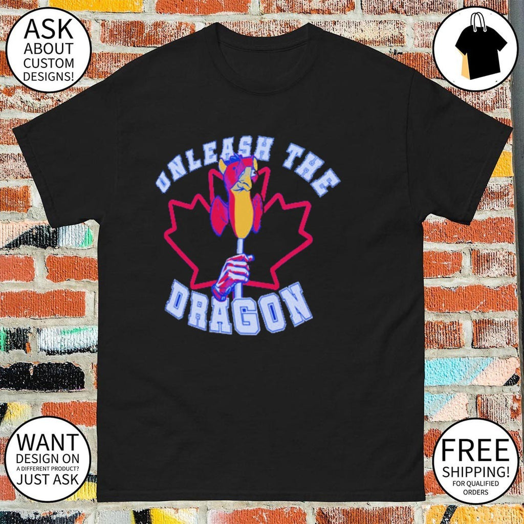 Canadian maple leaf Toronto Baseball Unleash The Dragon shirt
