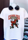 Carolina Hockey Player Skating Puck Graphic Carolina T-Shirt