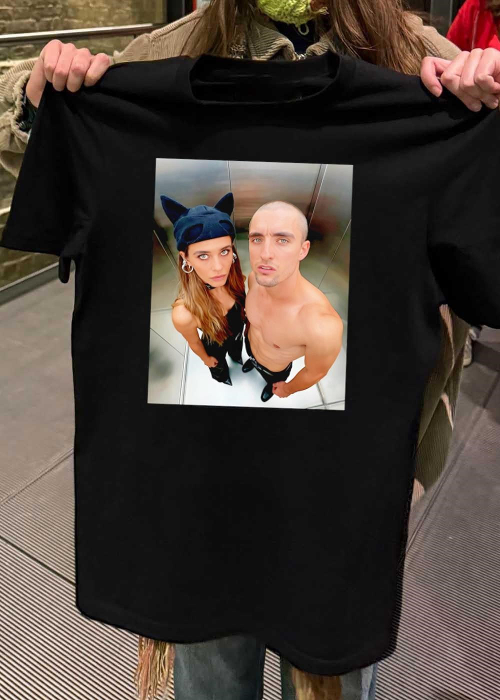 Catwoman And Shirtless Man In Elevator ‘Shirt