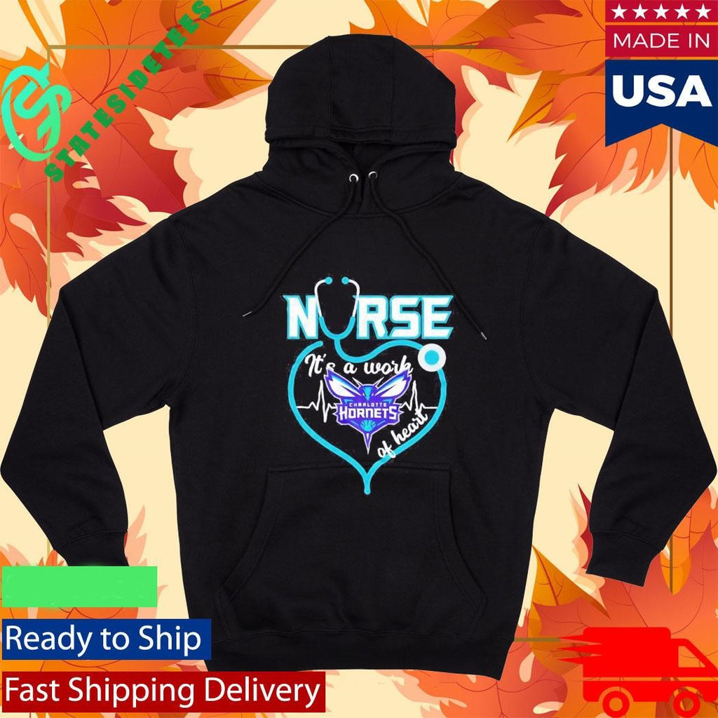 Charlotte Hornets nurse it’s a work of heart stethoscope shaped heart NBA Shirt