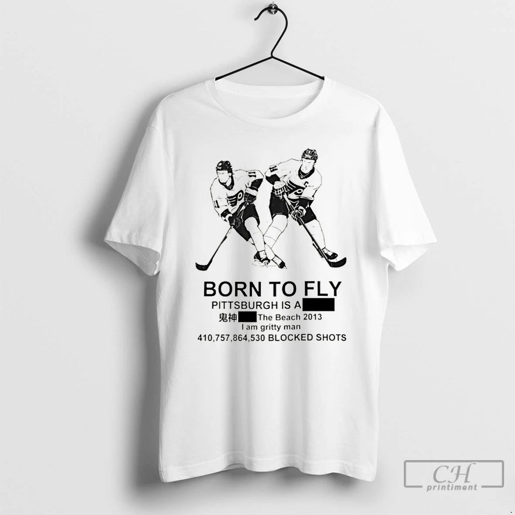 Classic Born To Fly Philadelphia Hockey Bootleg Style