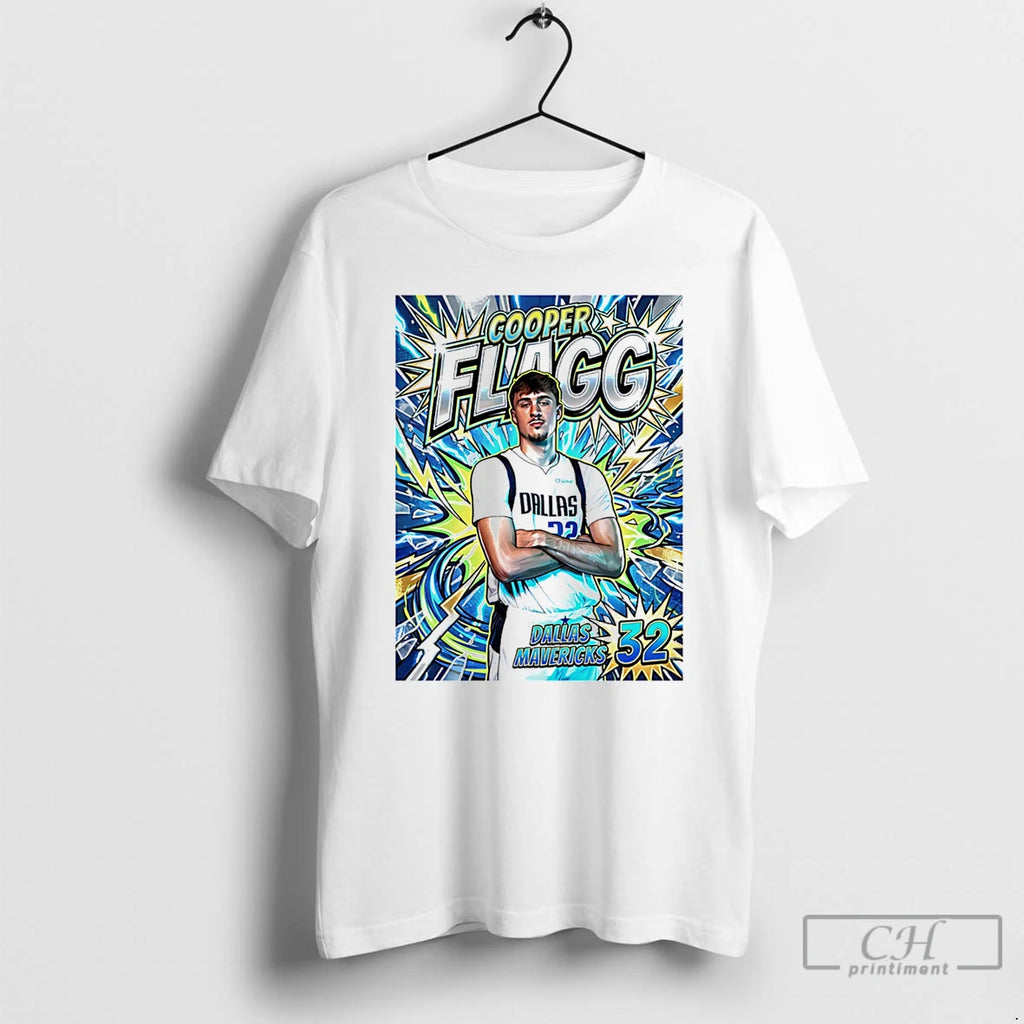 Classic Cooper Flagg Dallas Mavericks Comic Style