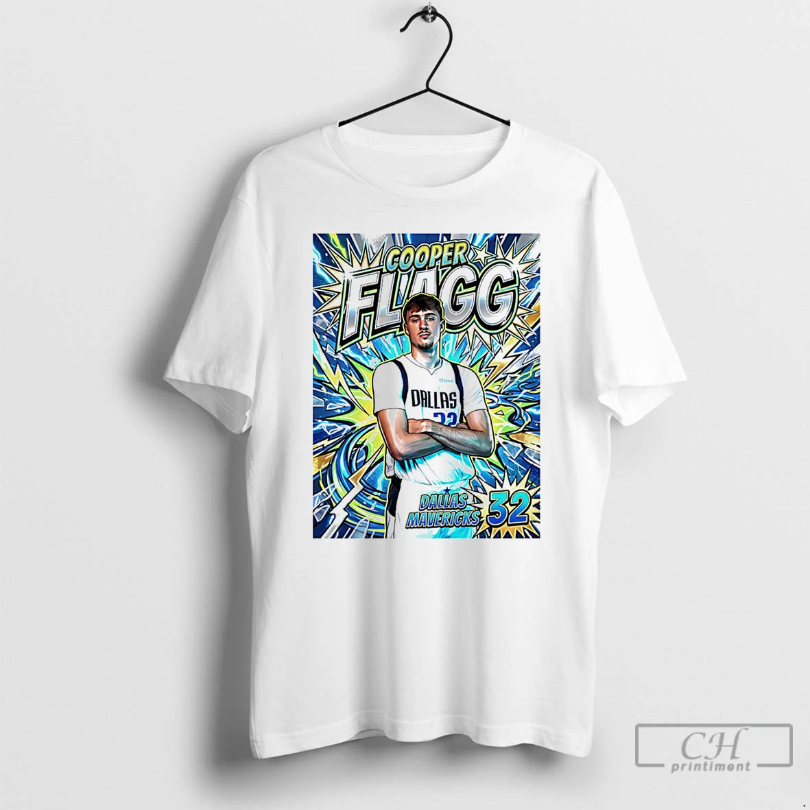 Classic Cooper Flagg Dallas Mavericks Comic Style