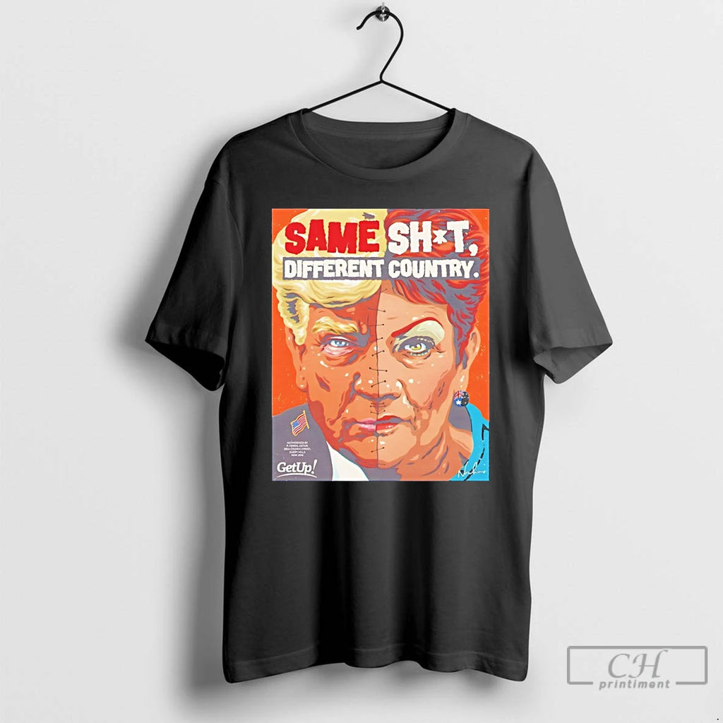 Classic Donald Trump X Pauline Hanson Same Shit Different Country American Flag T Shirts Sweater