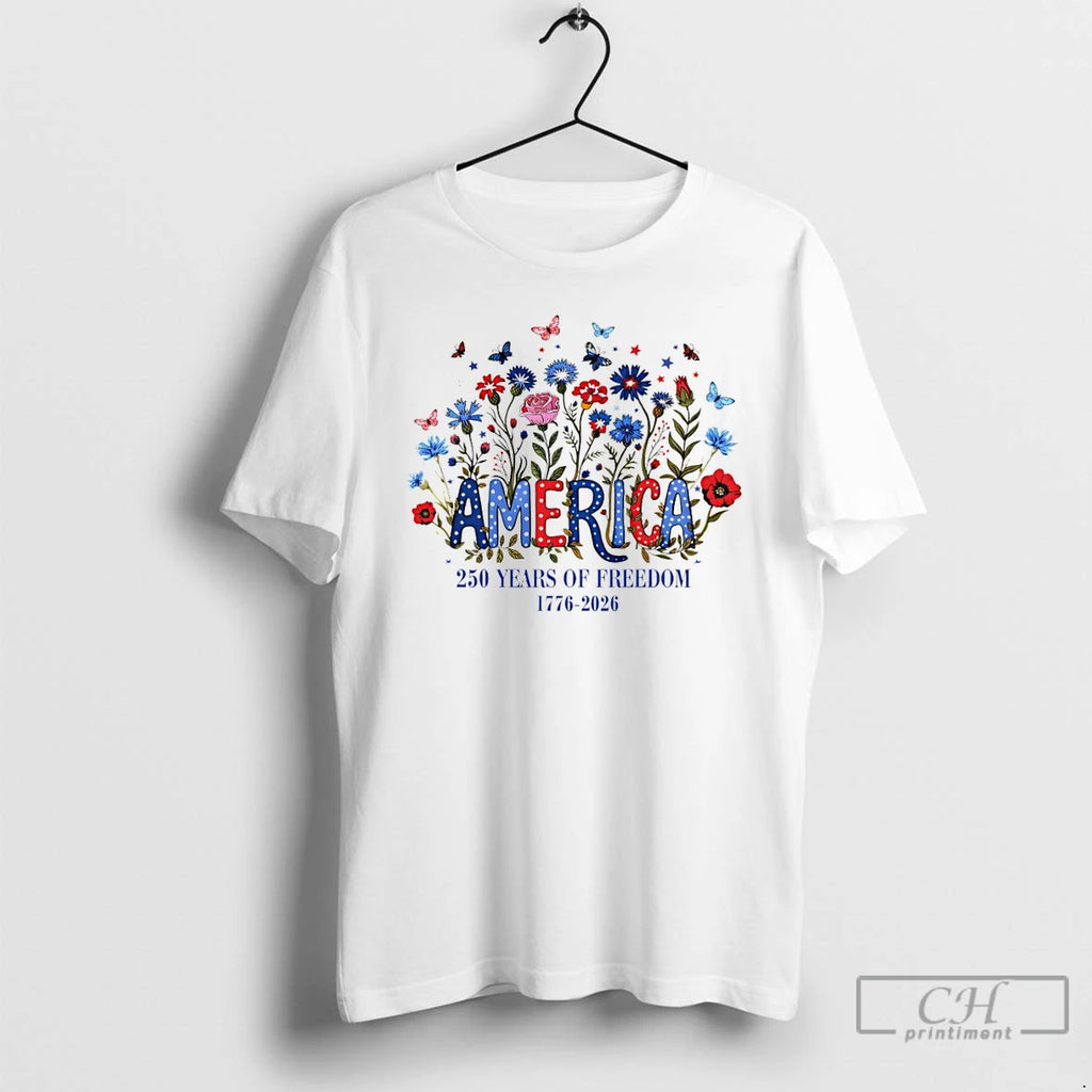 Classic Floral 250th Anniversary Wildflower Independence Day