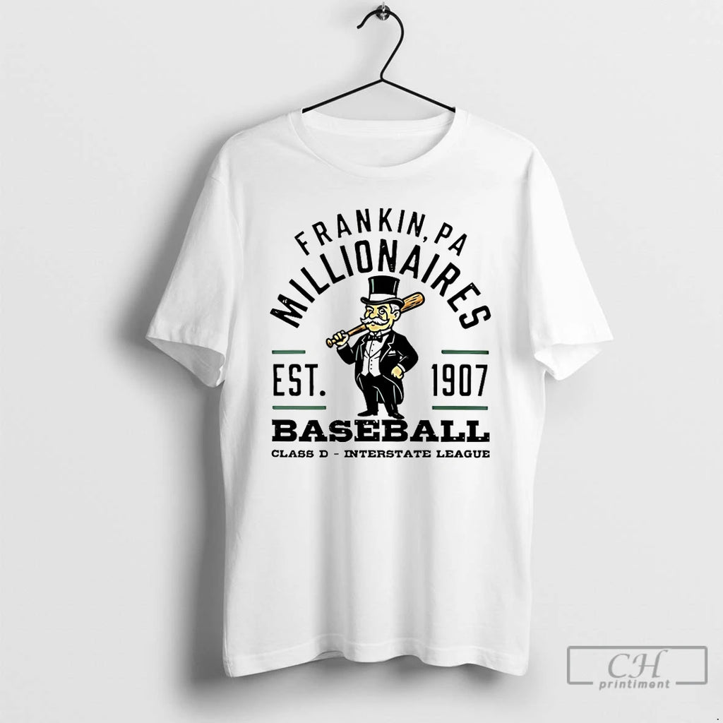 Classic Franklin Millionaires Baseball 1907 Class D Interstate League