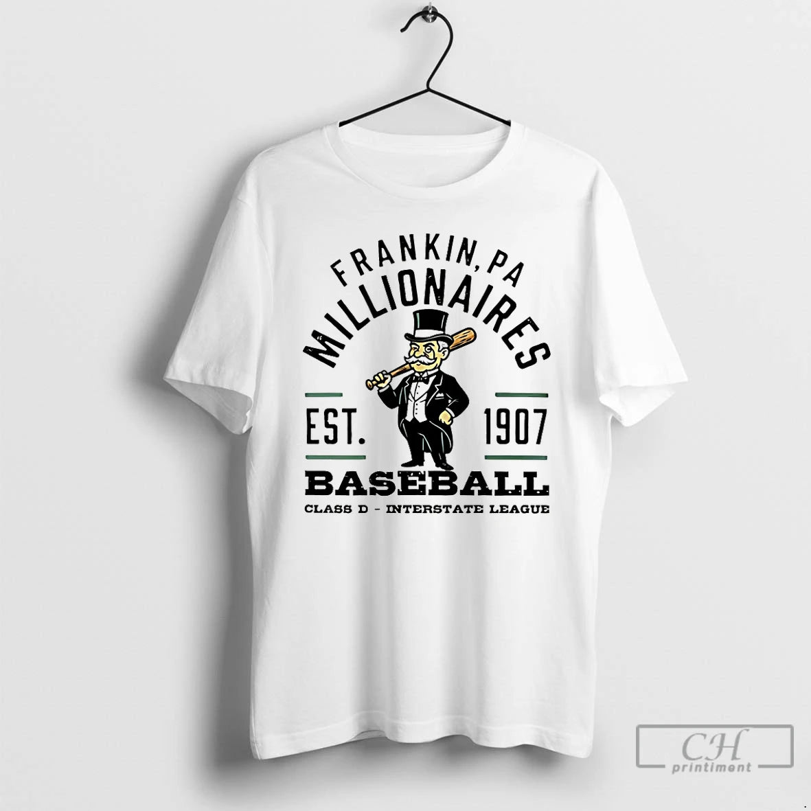 Classic Franklin Millionaires Baseball 1907 Class D Interstate League