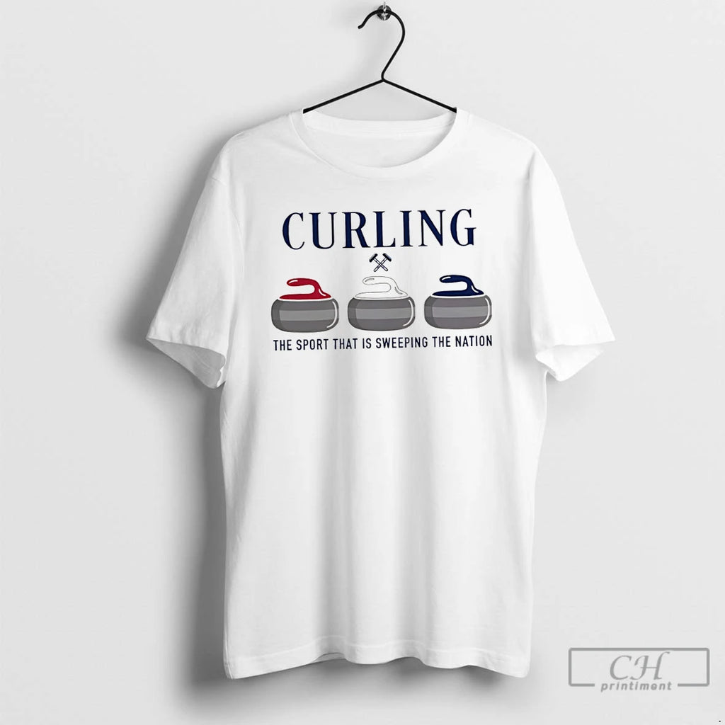 Classic Funny Curling The Sport That Is Sweeping The Nation Winter Olympics T Shirts Sweater