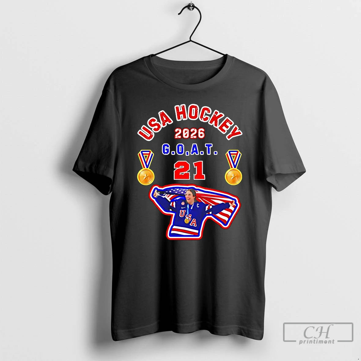 Classic Hilary Knight Usa Hockey Goat 21 Legend Winter Sports 2026 American Flag T Shirts