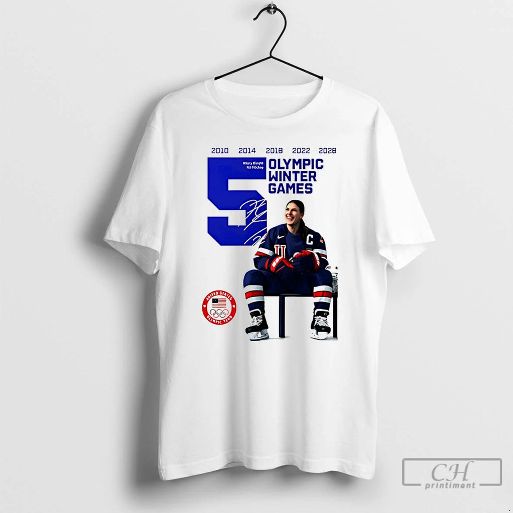 Classic Hilary Knight Usa Womens Olympic Hockey %ce%b3co Gold Champions 2026 Signature T Shirts Sweater