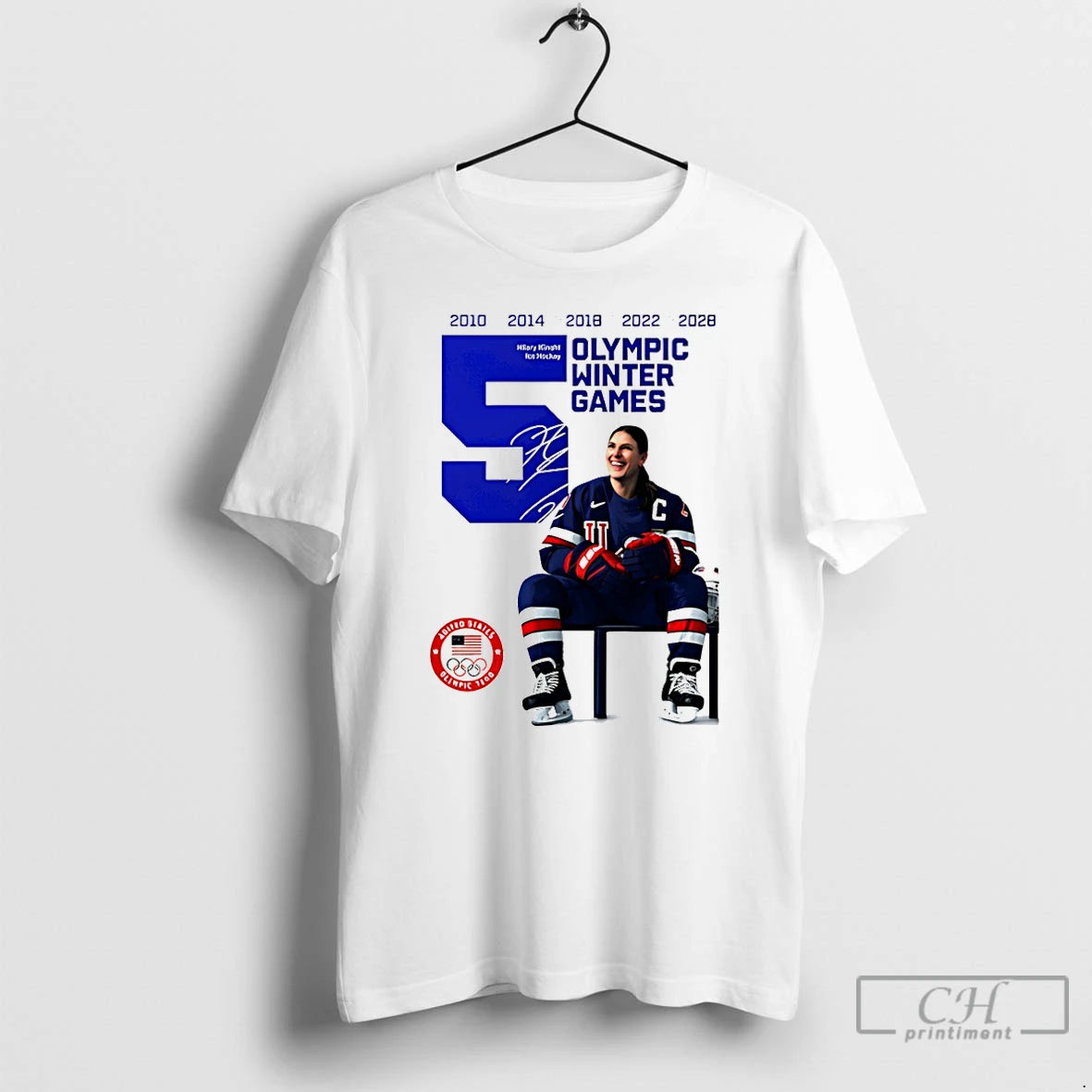 Classic Hilary Knight Usa Womens Olympic Hockey %ce%b3co Gold Champions 2026 Signature T Shirts Sweater