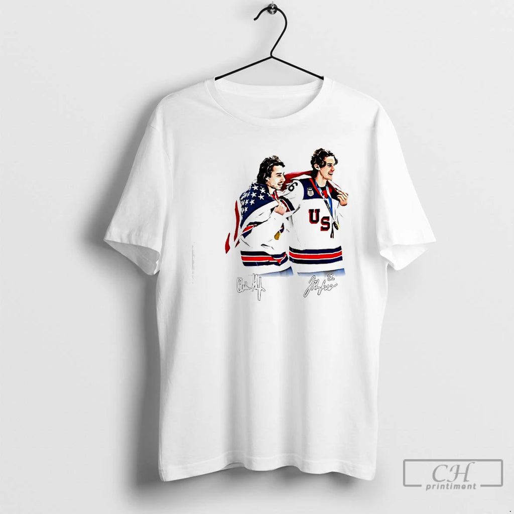 Classic Hughes Brotherhood Team Usa Hockey Signatures