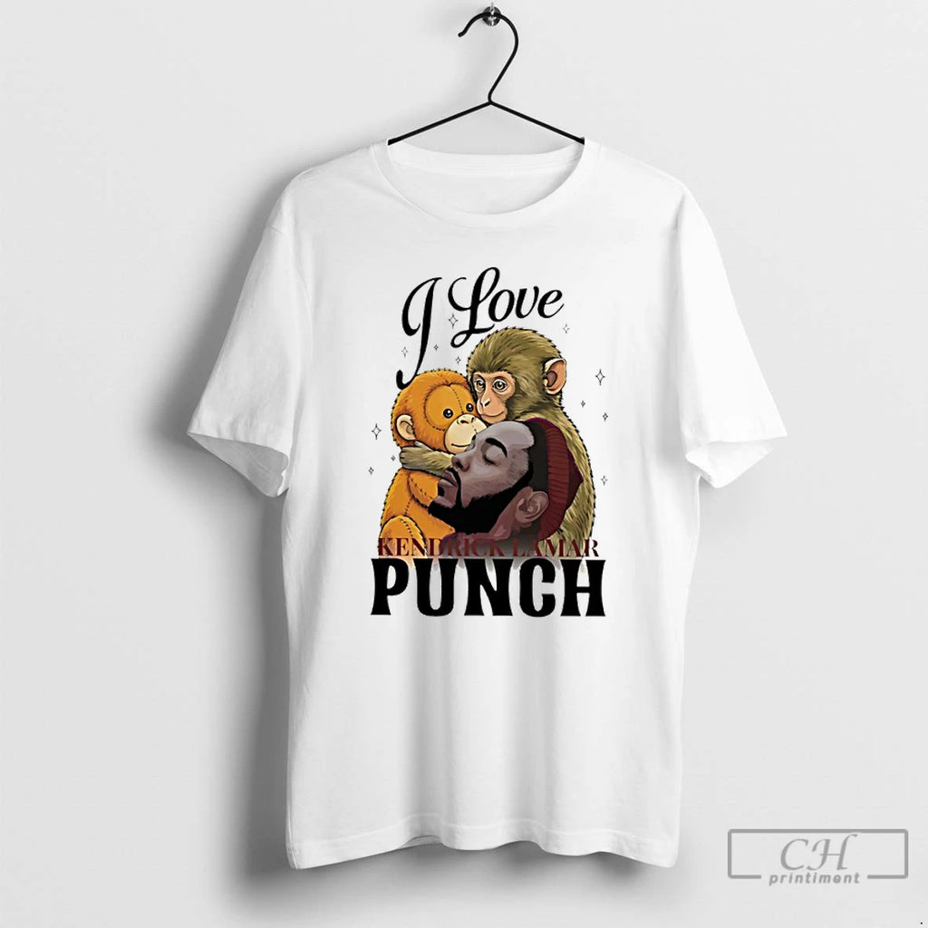 Classic I Love Kendrick Lamar Punch Monkey Funny