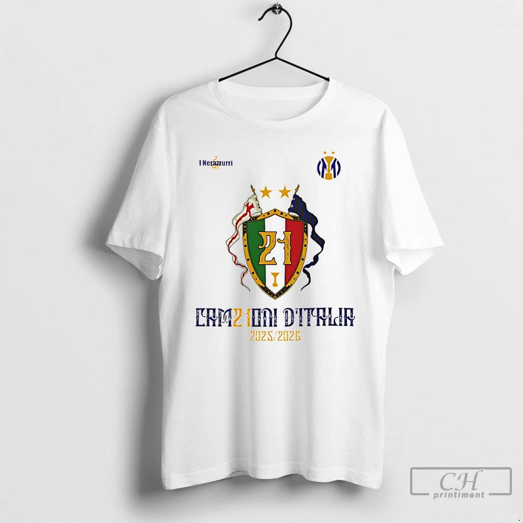 Classic Inter Milan Fc Scudetto 21 Campioni Ditalia Champions 2025 2026