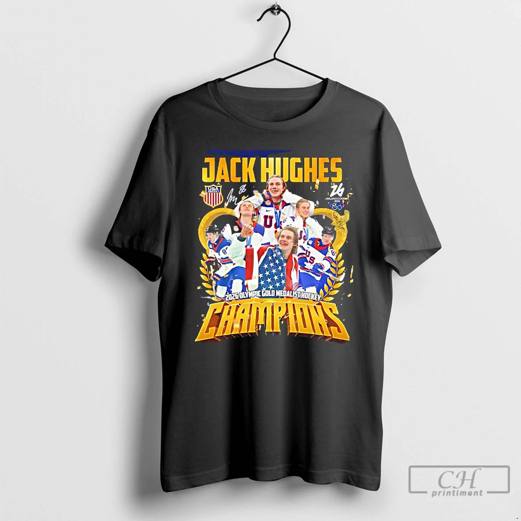 Classic Jack Hughes 2026 Olympic Gold Medalist Hockey Champions