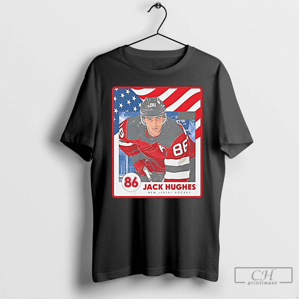 Classic Jack Hughes New Jersey Devils Hockey Usa Card Graphic