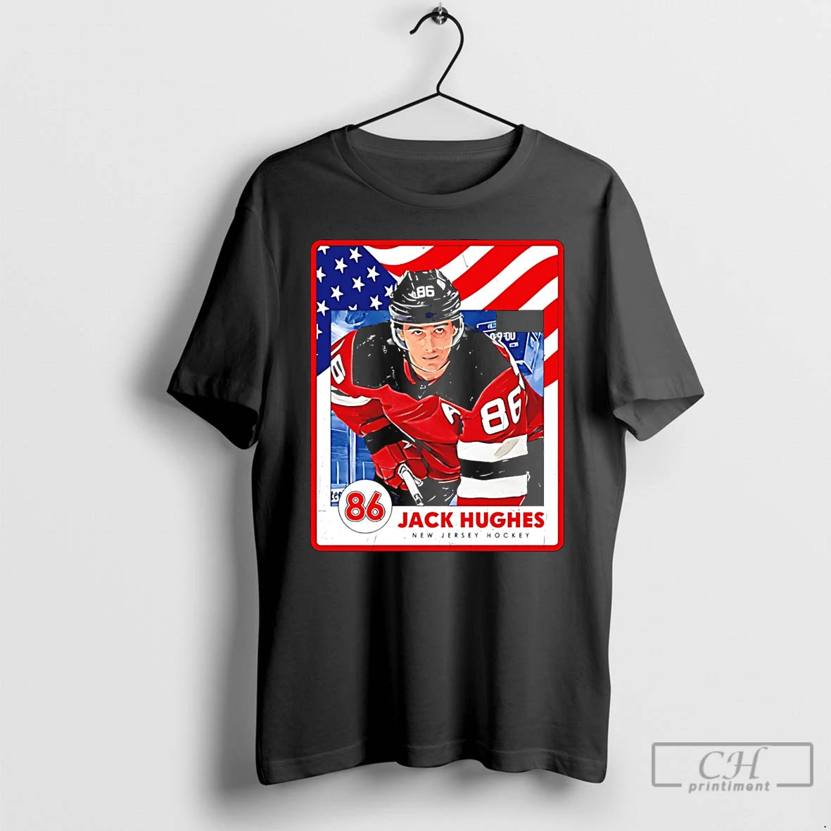 Classic Jack Hughes New Jersey Devils Usa Card Graphic