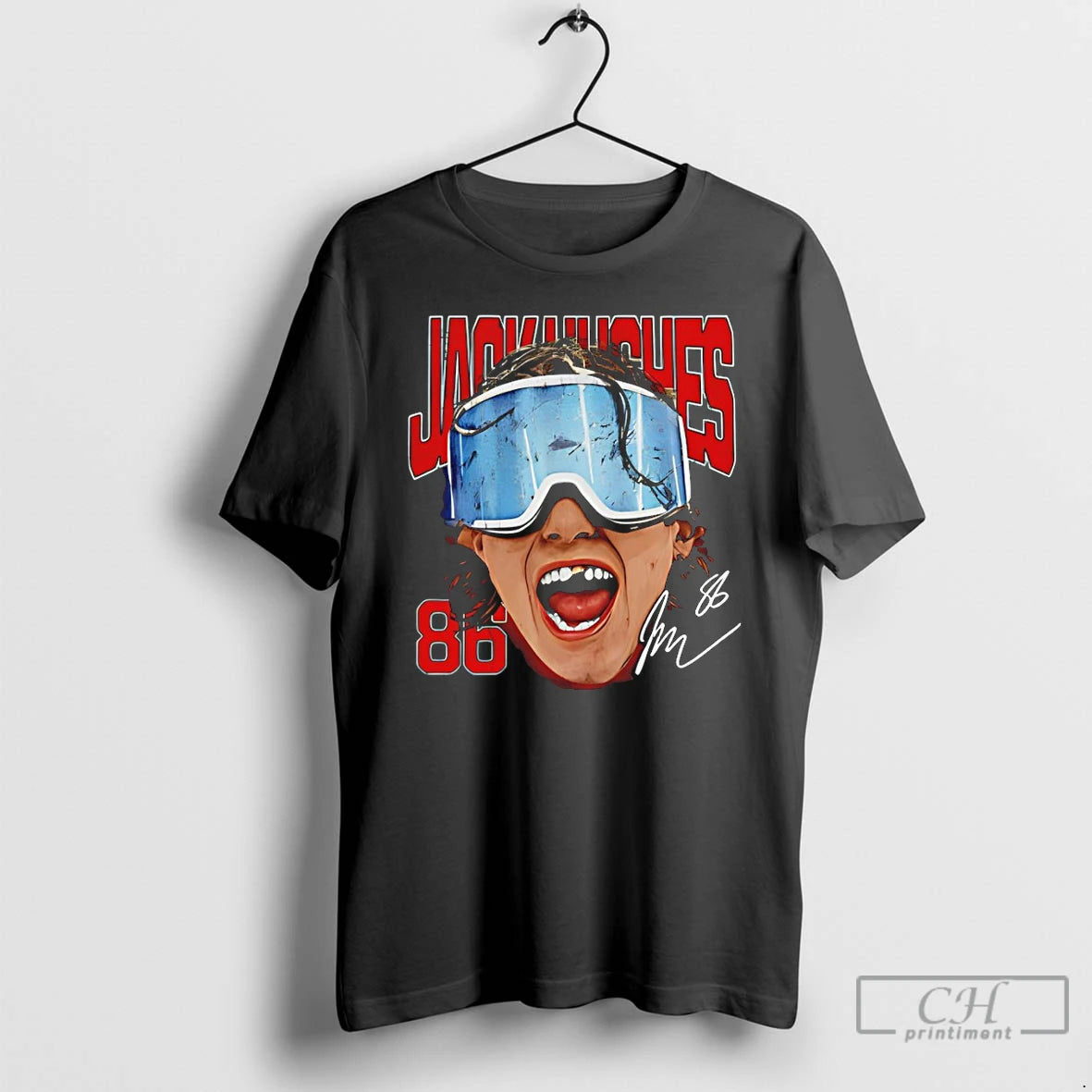 Classic Jack Hughes New Jersey Goggles Usa Hockey Olympic 2026 Signature