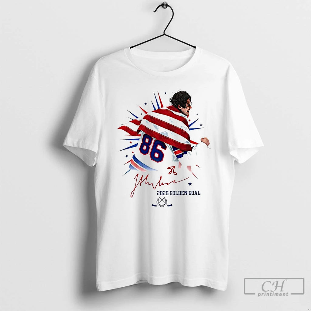 Classic Jack Hughes Usa Hockey Team 2026 Golden Goal Signature