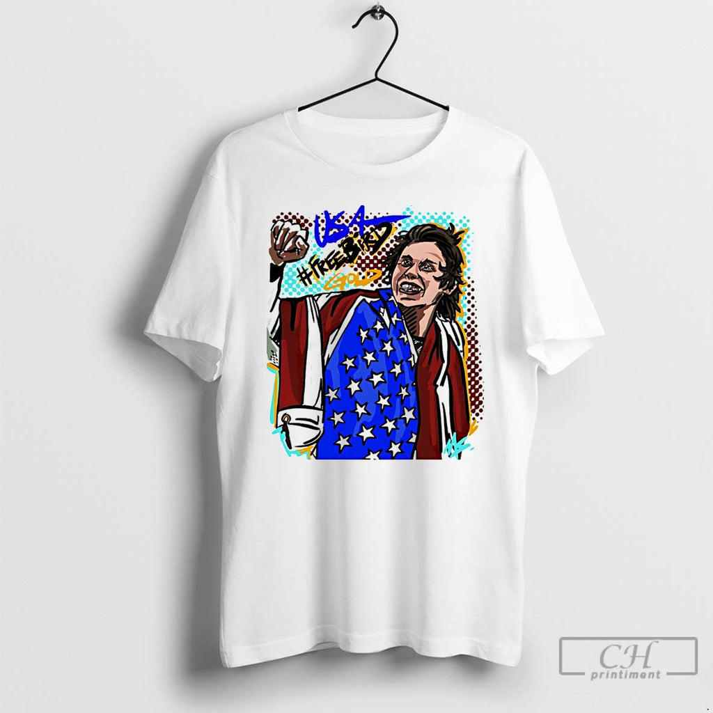 Classic Jack Hughes Golden Goal Teeth Usa Hockey Freebird Gold Olympic 2026 Art T Shirts