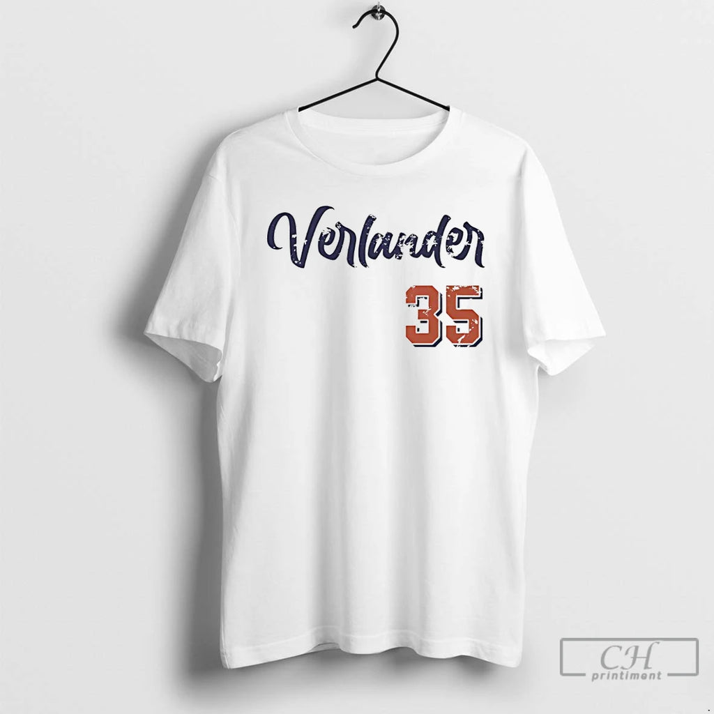 Classic Justin Verlander 35 Detroit Tigers Baseball Script