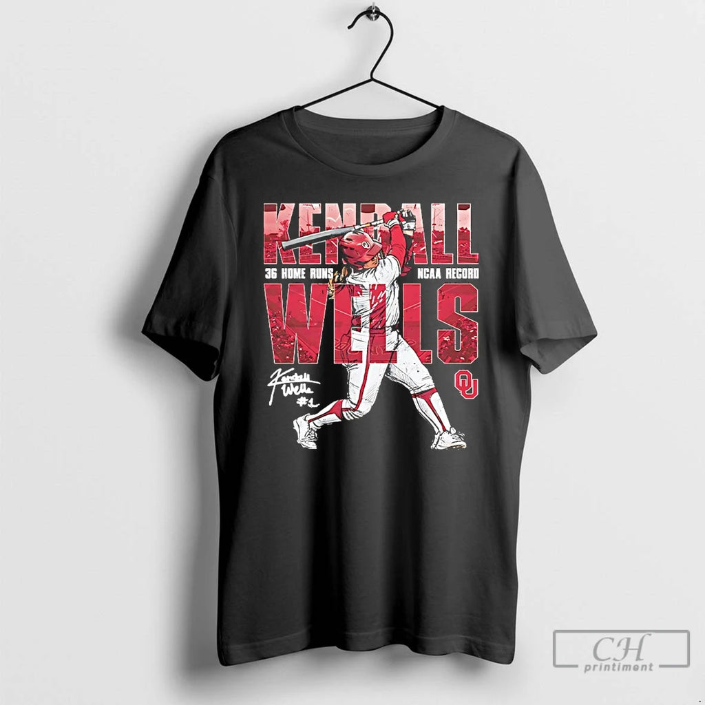 Classic Kendall Wells Oklahoma Sooners Softball 36 Home Runs Signature