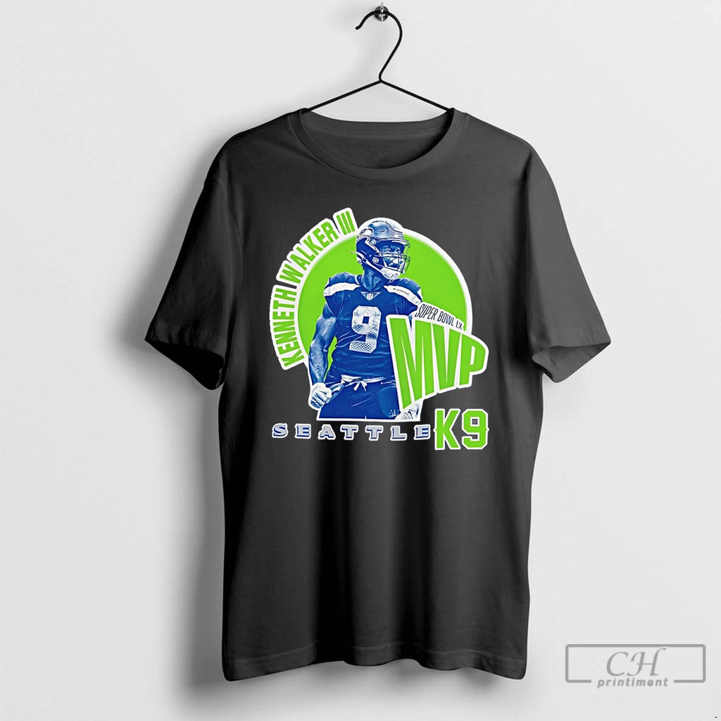 Classic Kenneth Walker Seattle Mvp Champions Football Graphic K9