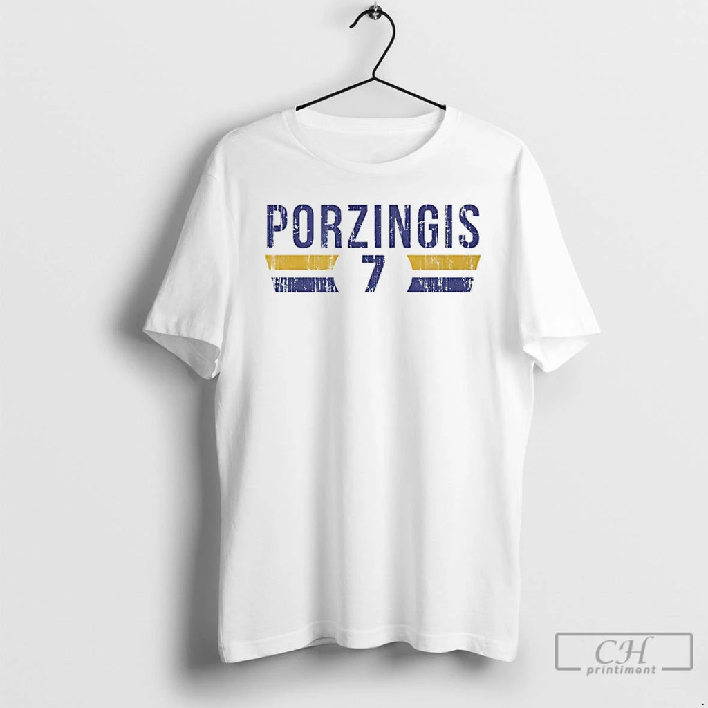 Classic Kristaps Porzingis 7 Golden State Warriors Name And Number