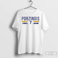 Classic Kristaps Porzingis 7 Golden State Warriors Name And Number