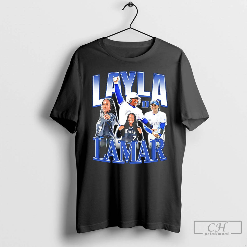 Classic Layla Lamar Duke Softball Player Collage Graphic