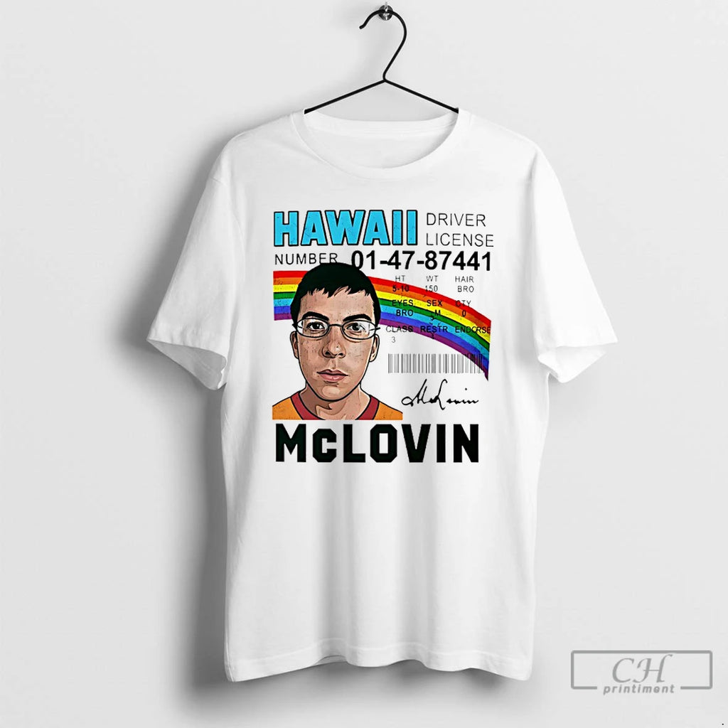 Classic Mclovin Hawaii Driver License Rainbow Signature