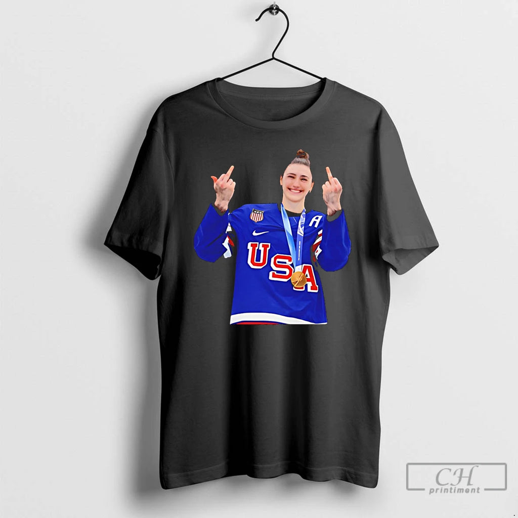 Classic Megan Keller Middle Finger Usa Womens Hockey Olympic 2026