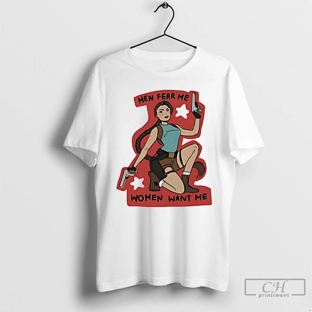 Classic Men Fear Me Women Want Me Woman With Guns And Stars T Shirts Sweater