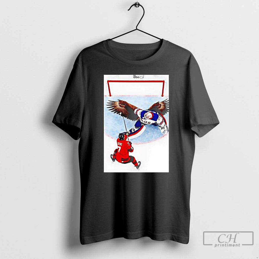 Classic Miracle On Ice Usa Mens Hockey Team Wins Gold Medal With Wings T Shirts