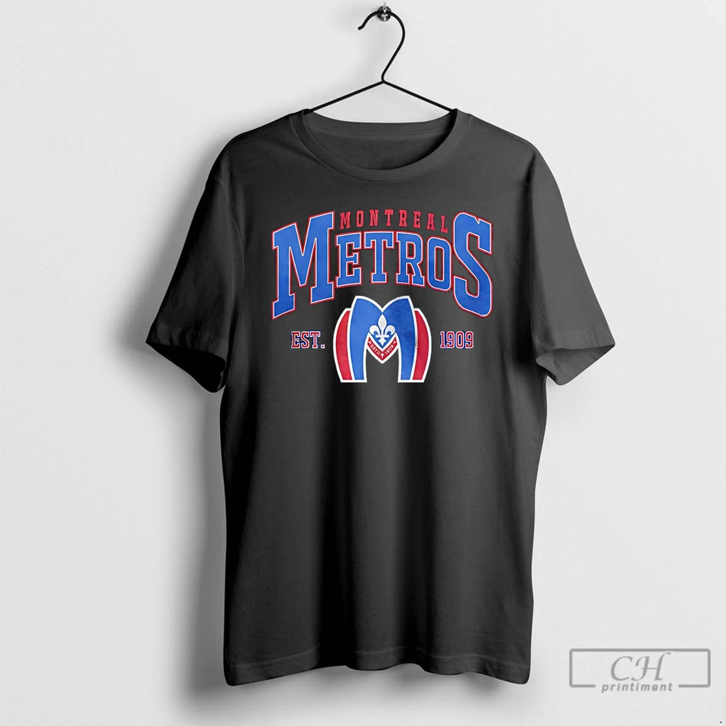 Classic Montreal Metros Hockey Logo Est 1909
